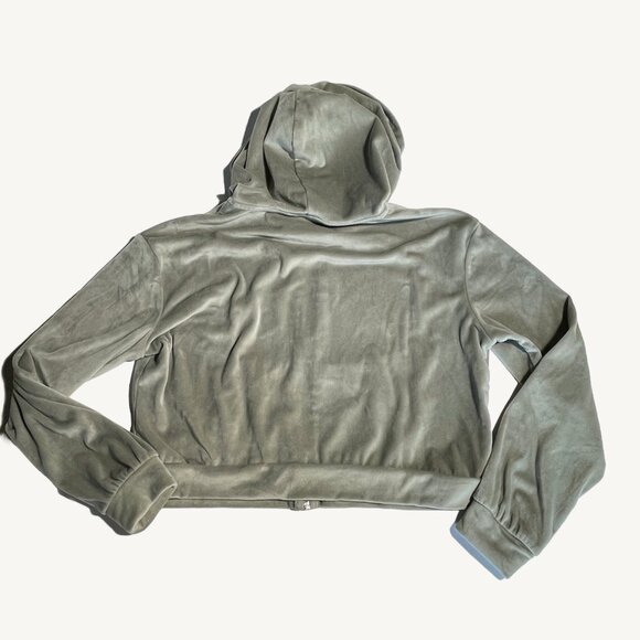 Dynamite Gray Cropped Hoodie - Picture 4 of 7